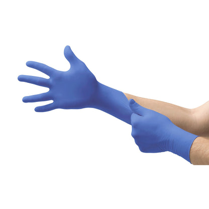 Micro-Touch® Nitrile Exam Glove Large NonSterile Nitrile Standard Cuff Length Textured Fingertips Blue Chemo Tested (703152_CS)
