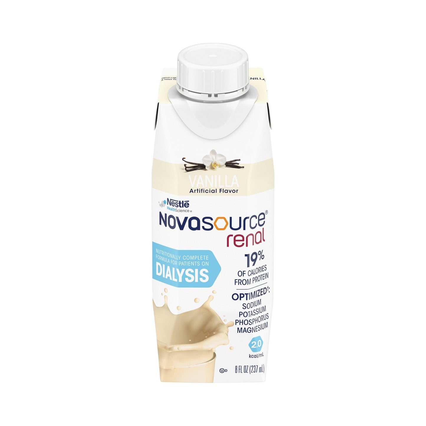 Novasource® Renal Oral Supplement Vanilla Flavor Liquid 8 oz. Carton (1178536_CS)
