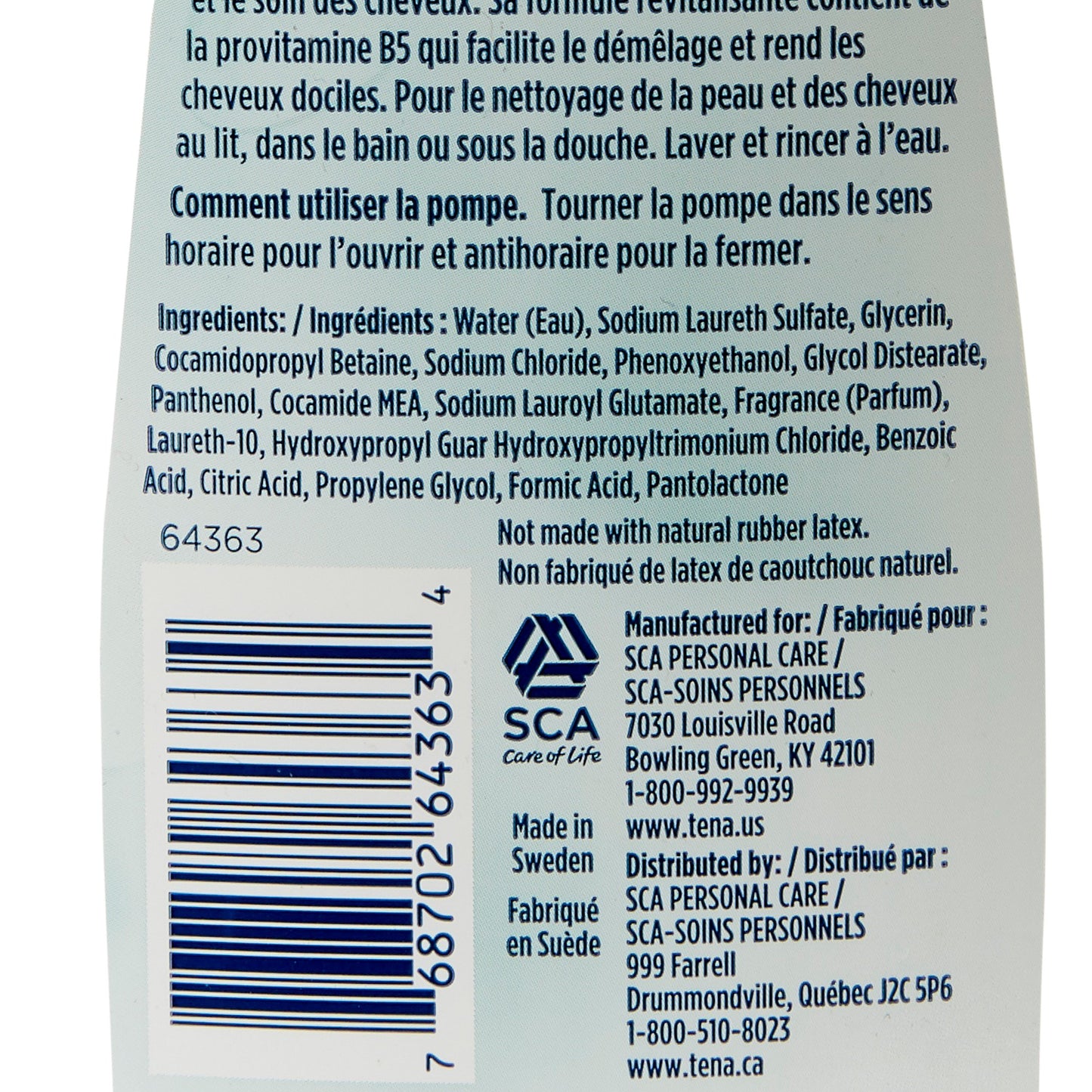 TENA® ProSkin™ Shampoo and Body Wash 16.9 oz. Pump Bottle Scented (931618_CS)