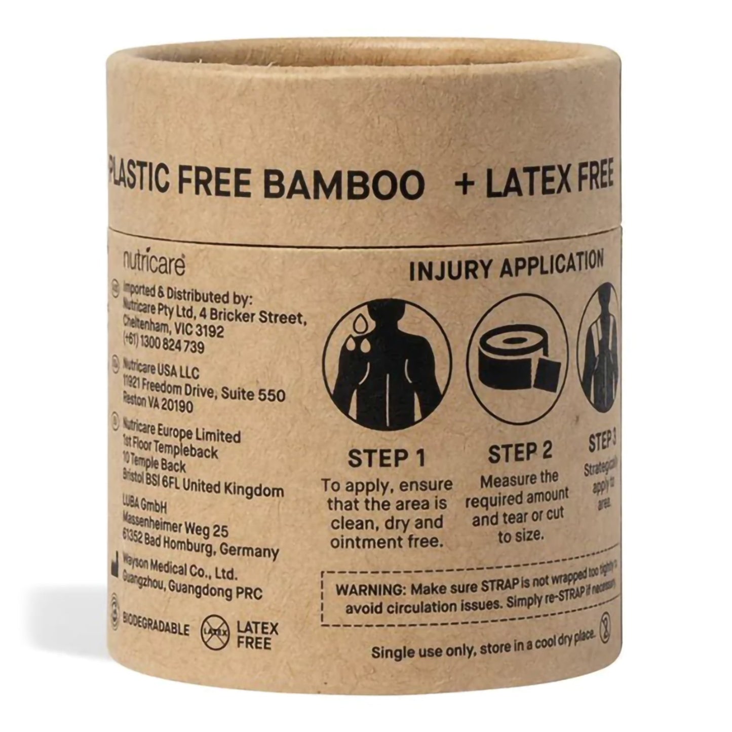 Strap Athletic Tape Natural 1.97 Inch X 5-1/2 Yard Bamboo Fiber NonSterile (1219456_TU)