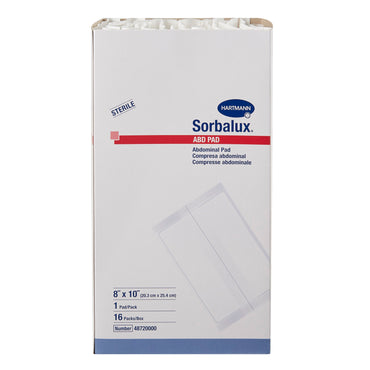 Sorbalux® ABD Abdominal Pad 8 X 10 Inch 1-Ply Sterile 1 per Pouch (625308_CS)