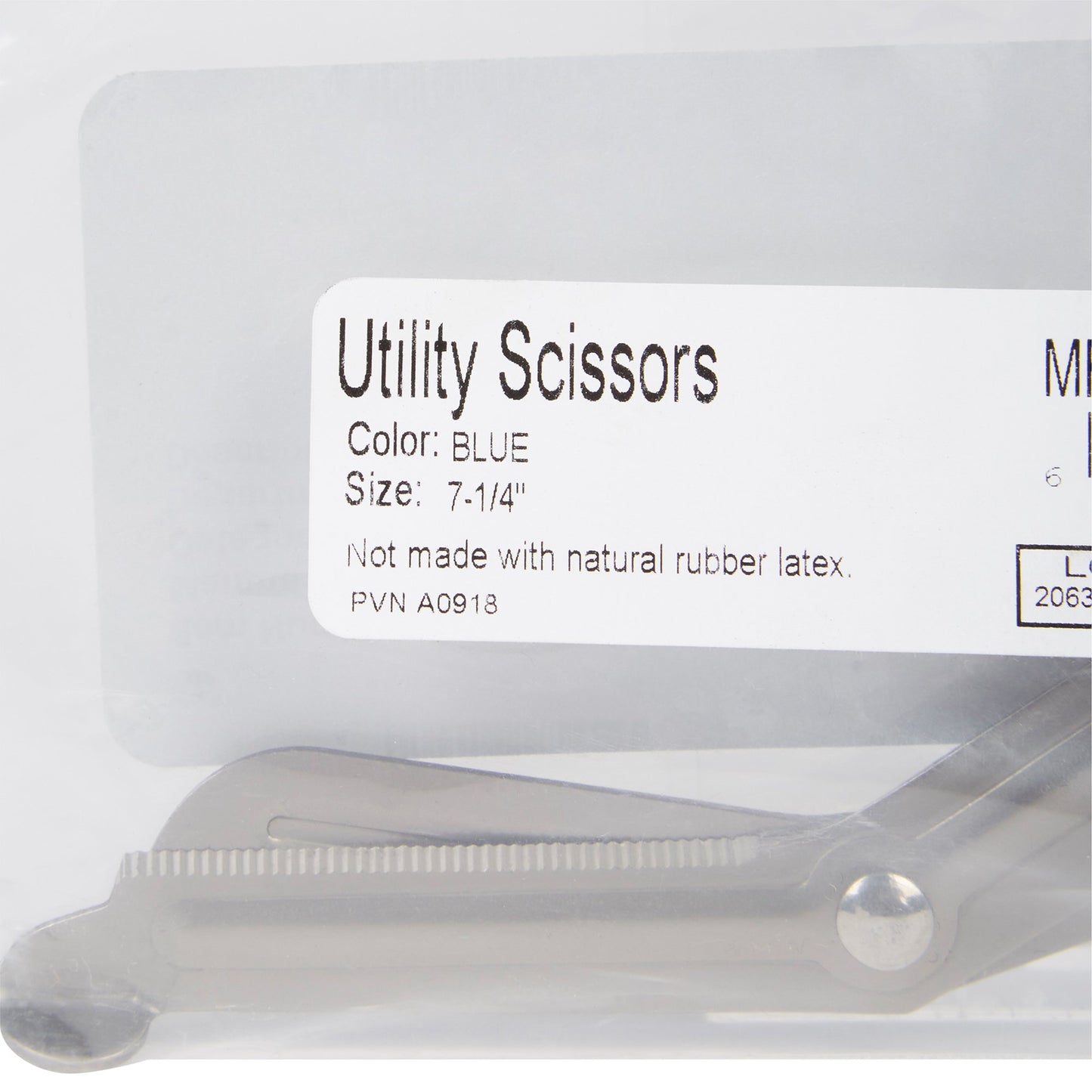 McKesson Medicut™ Trauma Shears 7-1/4 Inch Length Medical Grade Stainless Steel Blue Finger Ring Handle Angled Blunt Tip / Blunt Tip (1078271_EA)