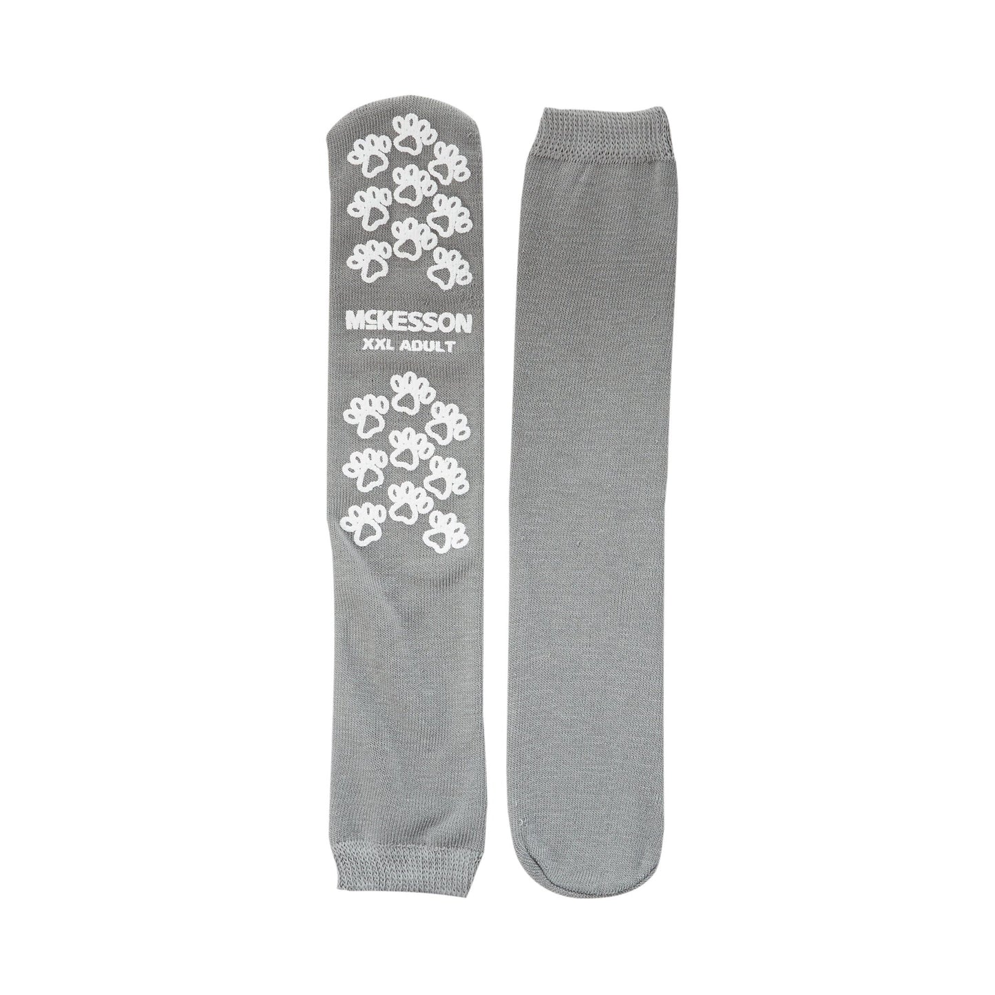 McKesson Terries™ Slipper Socks Unisex Adult 2X-Large Single Tread Single Patient Use Gray (504733_CS)