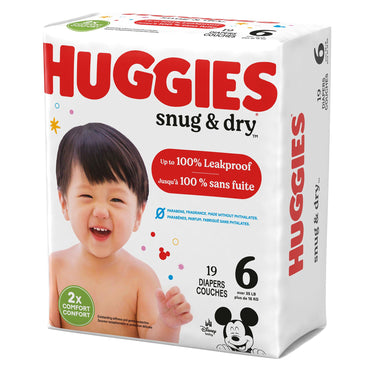 Huggies® Snug & Dry Unisex Baby Diaper Size 6 Disposable Heavy Absorbency (1160334_CS)