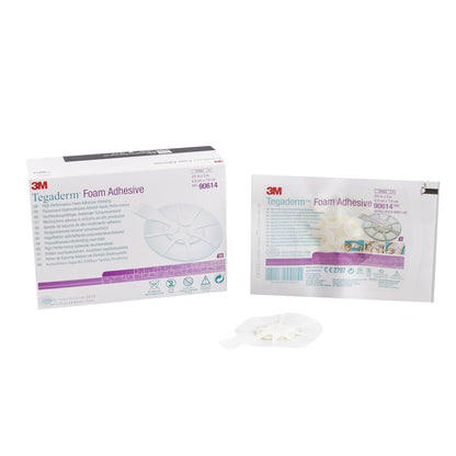 3M™ Tegaderm™ High Performance Foam Dressing 2-3/4 X 2-3/4 Inch With Border Film Backing Acrylic Adhesive Oval Sterile (695850_CS)