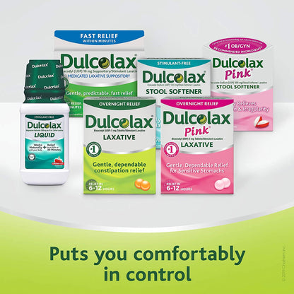 Dulcolax® Laxative Tablet 100 per Box 5 mg Strength Bisacodyl USP (463488_BT)