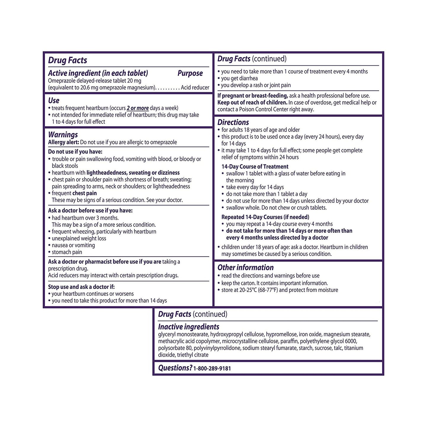 Prilosec OTC® Antacid 20 mg Strength Tablet 42 per Box (509672_BX)