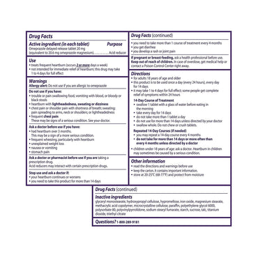 Prilosec OTC® Antacid 20 mg Strength Tablet 42 per Box (509672_BX)