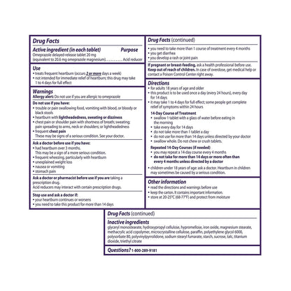 Prilosec OTC® Antacid 20 mg Strength Tablet 42 per Box (509672_BX)