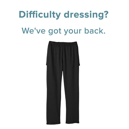 Silverts® Adaptive Pants Back Overlap 3X-Large Black Female (1219553_EA)