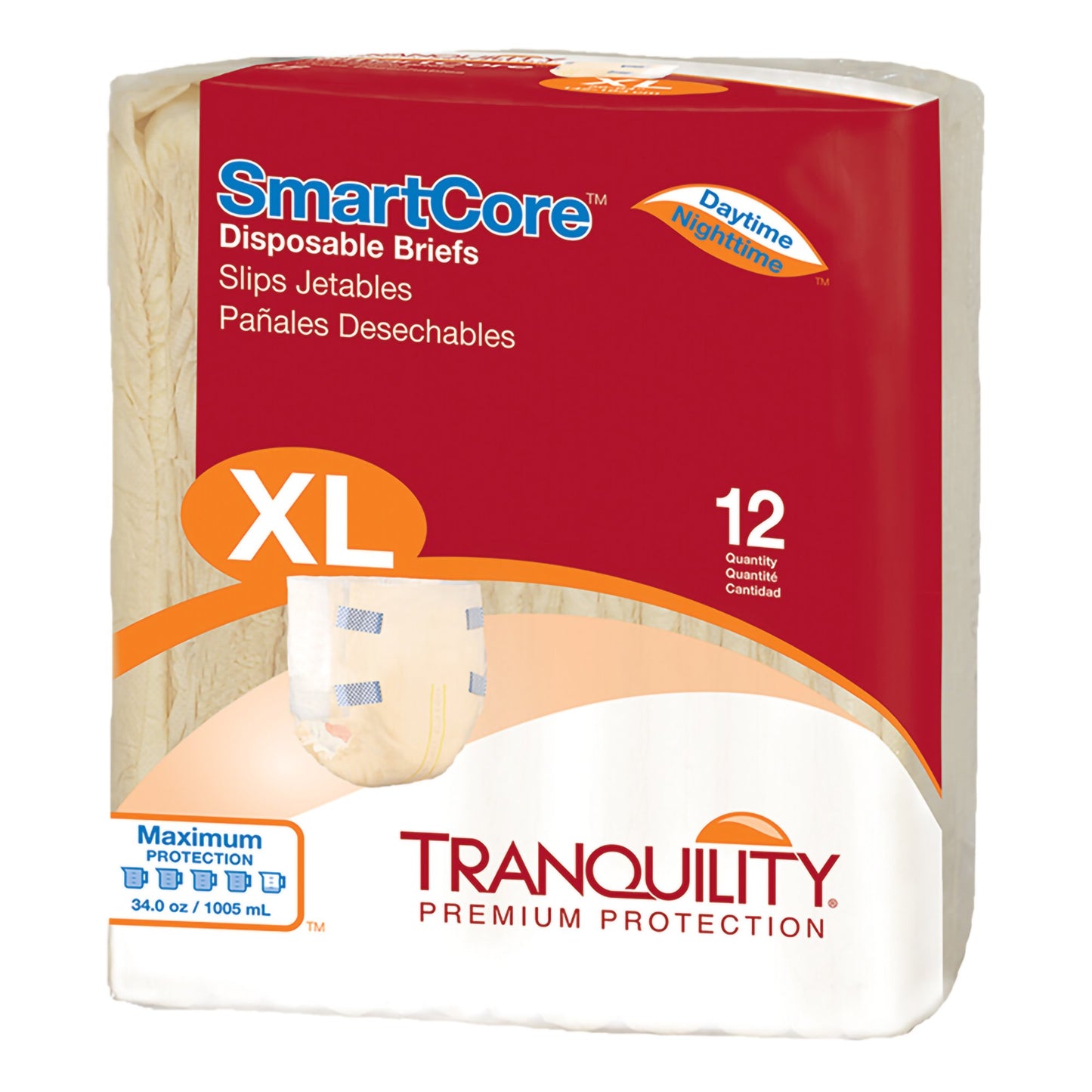 Tranquility SmartCore™ Unisex Adult Incontinence Brief X-Large Disposable Heavy Absorbency (801663_PK)