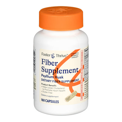 Foster & Thrive™ Laxative Original Flavor Capsule 160 per Bottle 0.52 Gram Strength Psyllium Husk (1235074_EA)