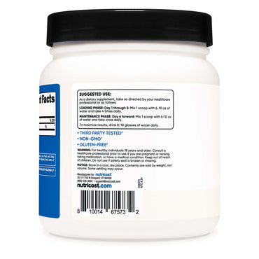 Nutricost Creatine Monohydrate Oral Supplement Unflavored Powder 1 lb. Canister (1270272_BT)