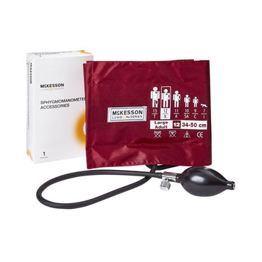 McKesson LUMEON™ Reusable Blood Pressure Cuff and Bulb 34 to 50 cm Arm Nylon Cuff Large Adult Cuff (803207_BX)