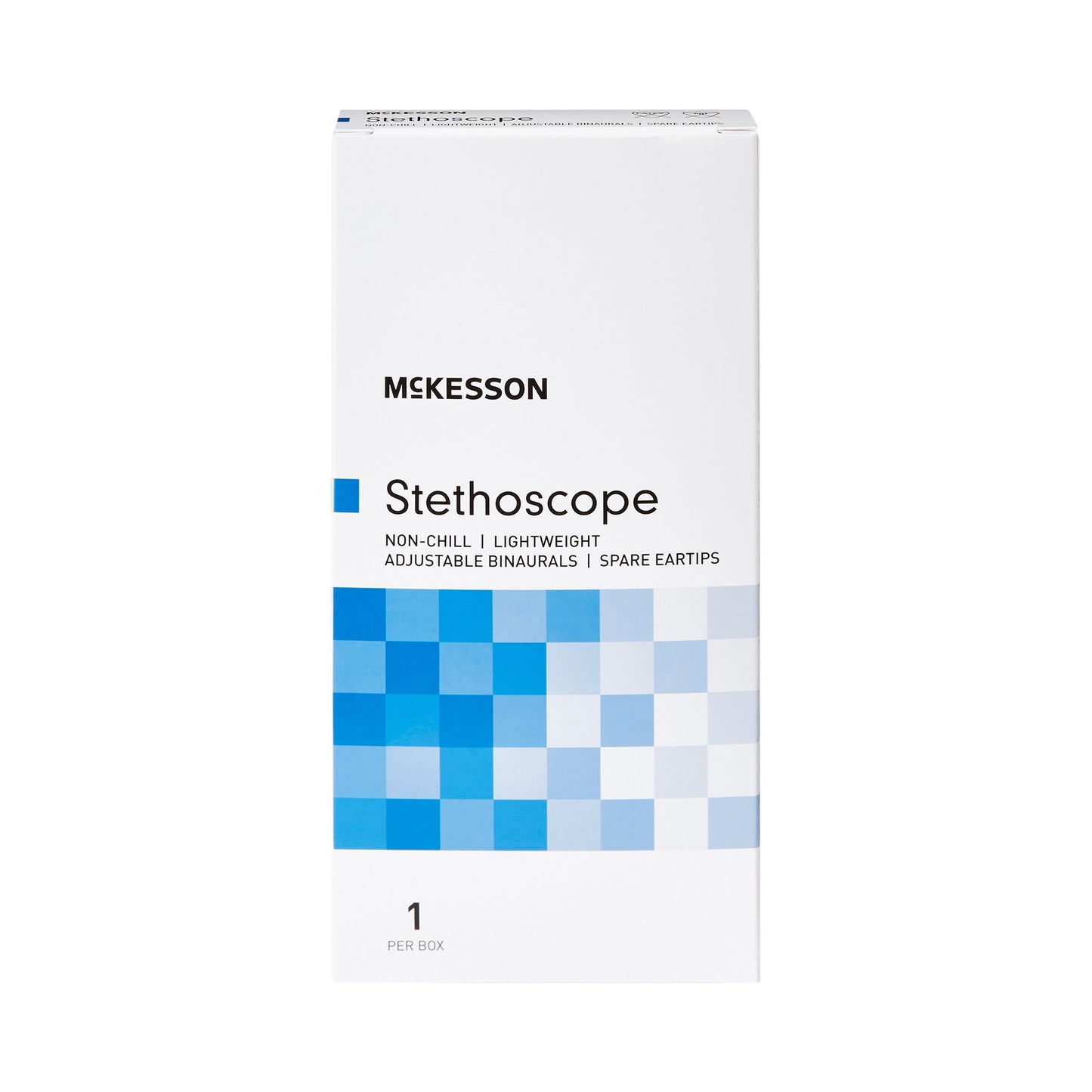 McKesson General Exam Stethoscope Royal Blue 1-Tube 21 Inch Tube Single Sided Chestpiece (363738_EA)