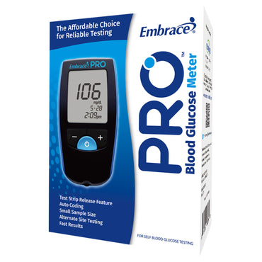 Embrace® Blood Glucose Meter 5 Second Results Stores up to 500 Results No Coding Required (1040073_EA)