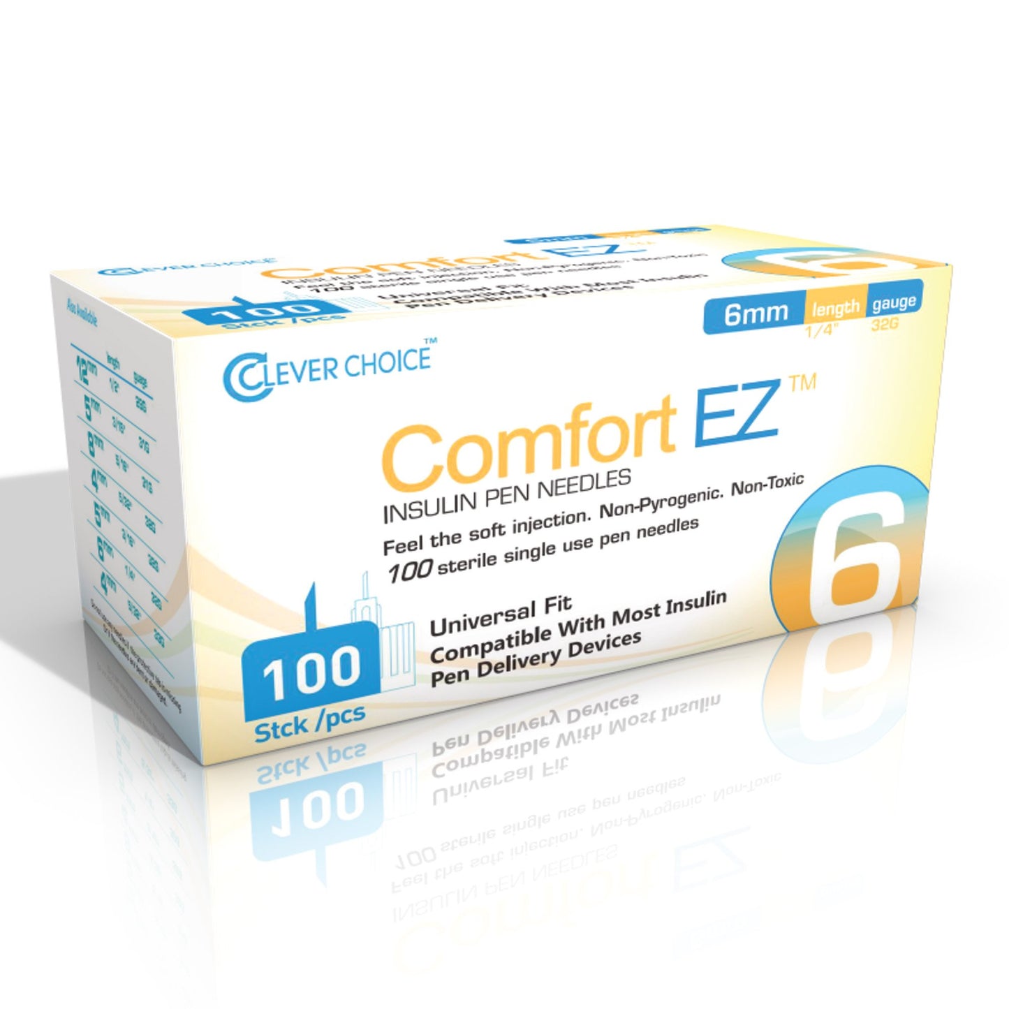 Comfort EZ™ Standard Insulin Pen Needle 32 Gauge 6 mm Length NonSafety (1083822_BX)