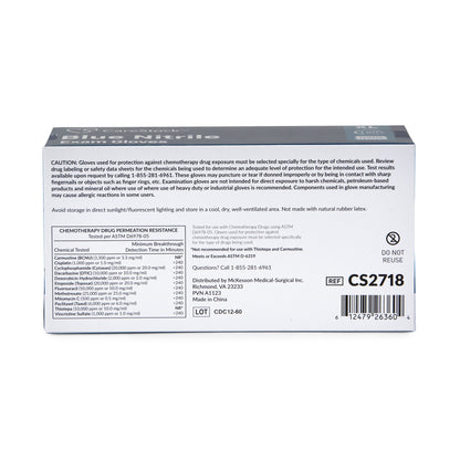 CareStock™ Exam Glove X-Large NonSterile Nitrile Standard Cuff Length Textured Fingertips Blue Chemo Tested (1230899_CS)