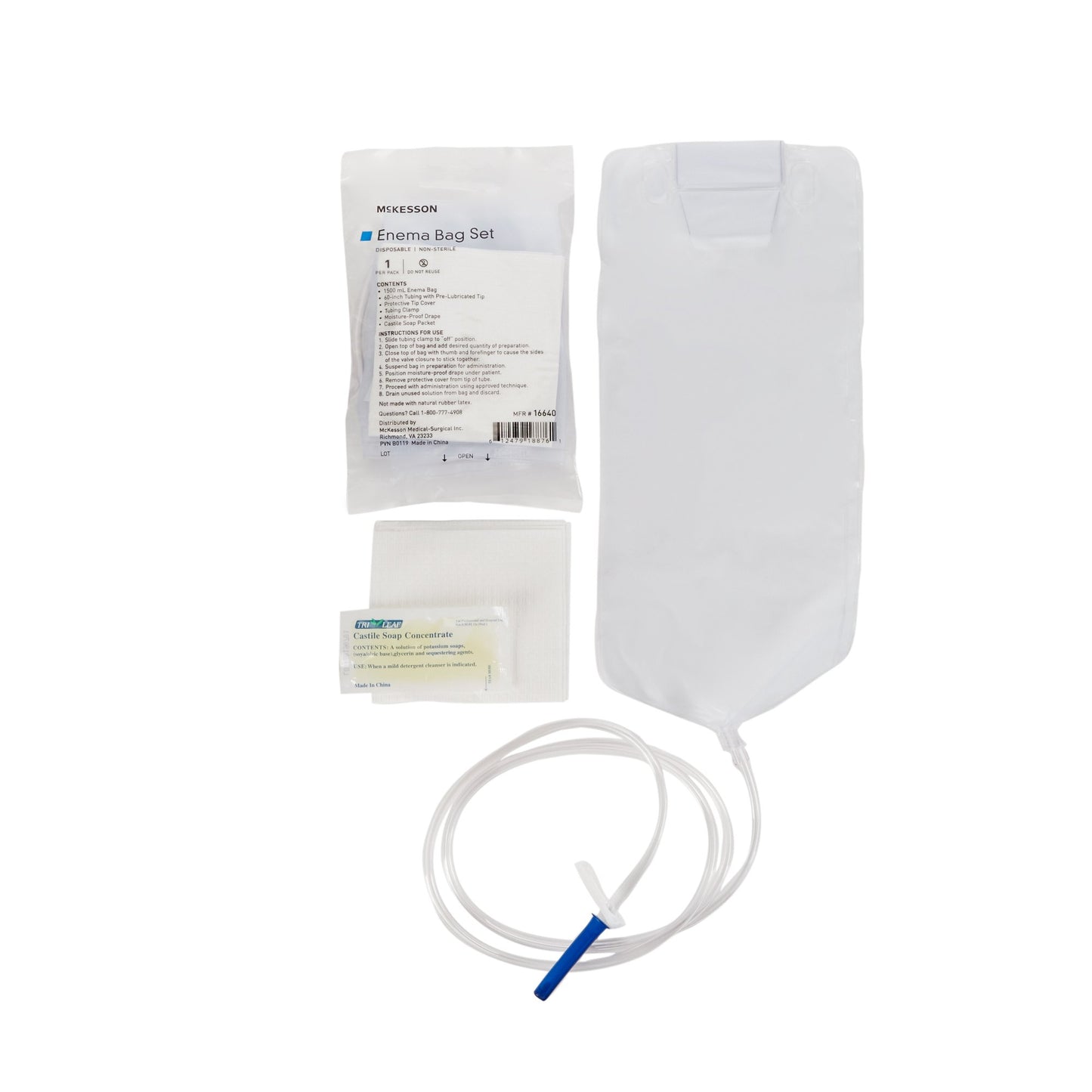 McKesson Enema Bag Set NonSterile 1500 mL (854375_CS)