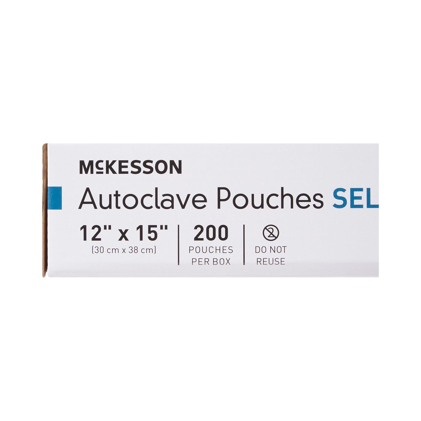 McKesson Sterilization Pouch Ethylene Oxide (EO) Gas / Steam 12 X 15 Inch Transparent Blue / White Self Seal Paper / Film (960947_CS)