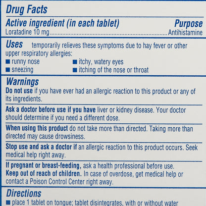 Claritin® Redi Tabs® Allergy Relief 10 mg Strength Tablet 30 per Box (866207_BX)