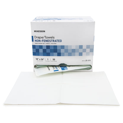 McKesson General Purpose Drape Poly Lined Towel Drape 18 W X 26 L Inch Sterile (68107_CS)