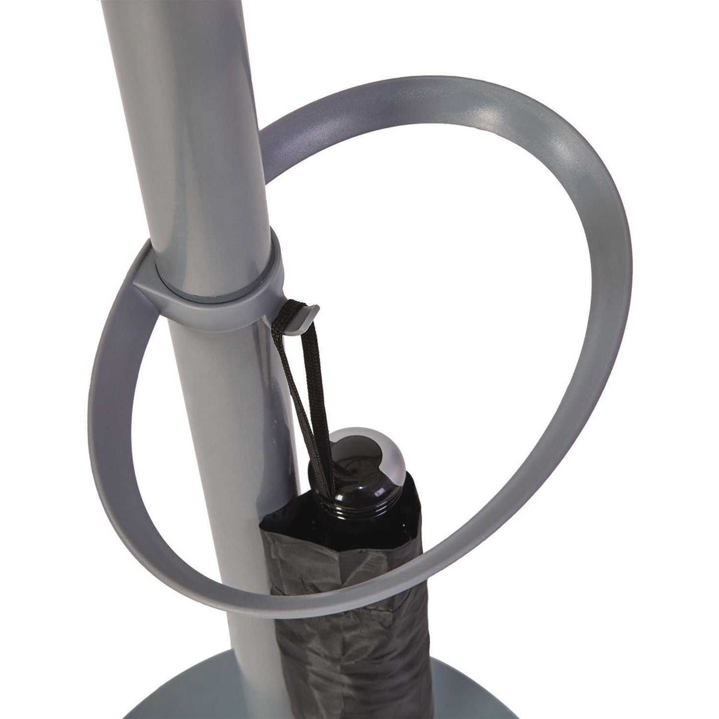 Alba Festival Coat Stand with Umbrella Holder, Five Knobs, 13.97 x 14 x 73.62, Gray (ABAPMFESTWM)