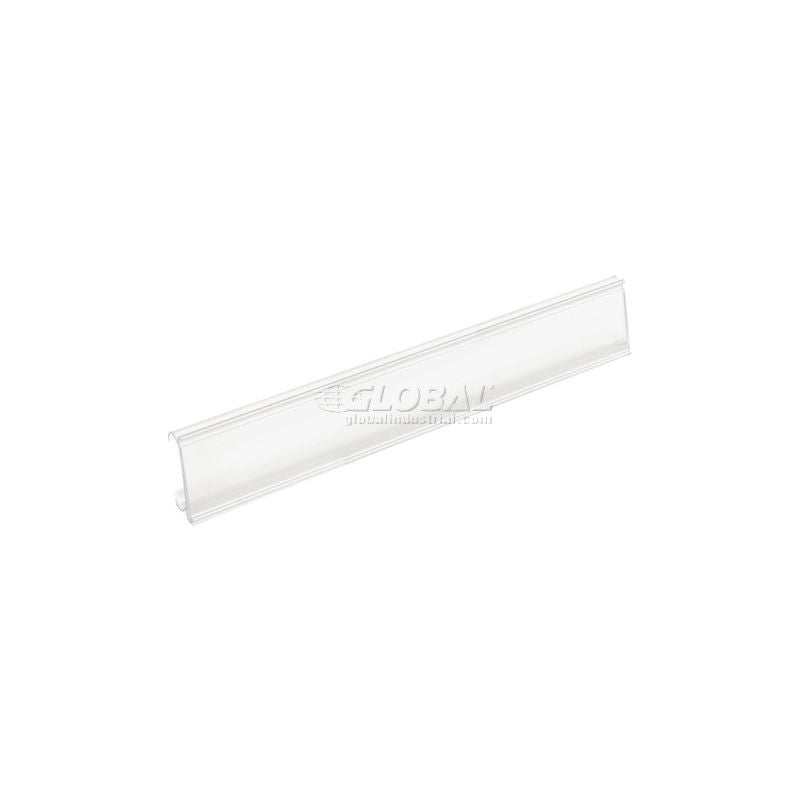 Nexel WBABM12C-12 Clear Label Holder 12"W x 1-1/4"H With Paper Insert (12 Pc) (WBABM12C-12)