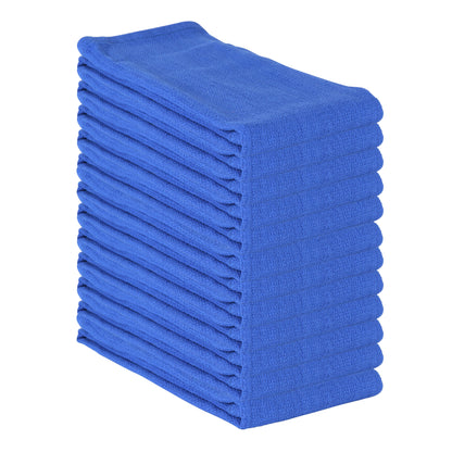 Arkwright Home Huck Cotton Cleaning Towels 16x26 Blue (12/Pack) (PNP-ABSBNT-BLUE)