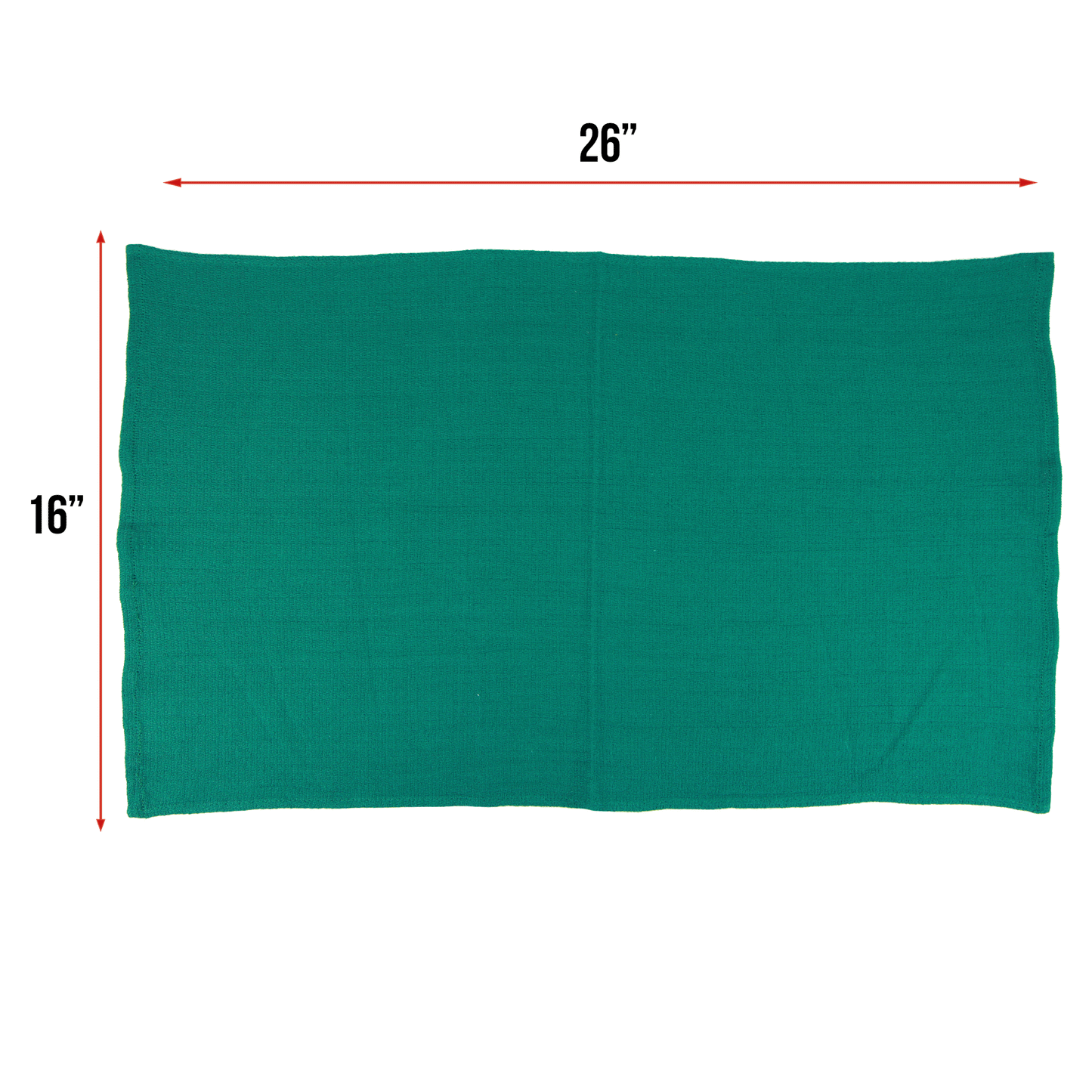 Hospeco® Huck Cotton Cleaning Towels 16x26 Green, 120/Case (HOSABSBNT-HGRN-CS)