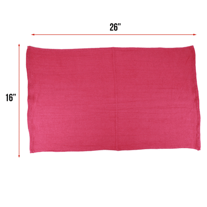 Hospeco® Huck Cotton Cleaning Towels 16x26 Pink, 120/Case (HOSABSBNT-PINK-CS)