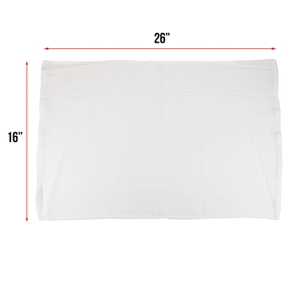 Hospeco® Huck Cotton Cleaning Towels 16x26 White, 120/Case (HOSABSBNT-WHITE-CS)