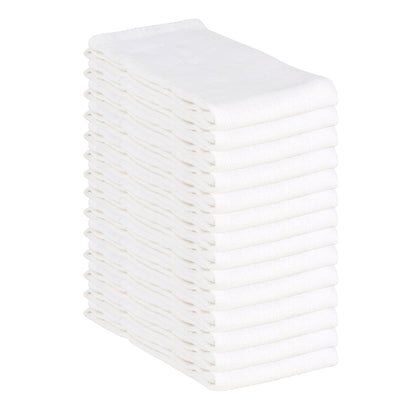 Arkwright Home Huck Cotton Cleaning Towels 16x26 White (12/Pack) (PNP-ABSBNT-WHTE)