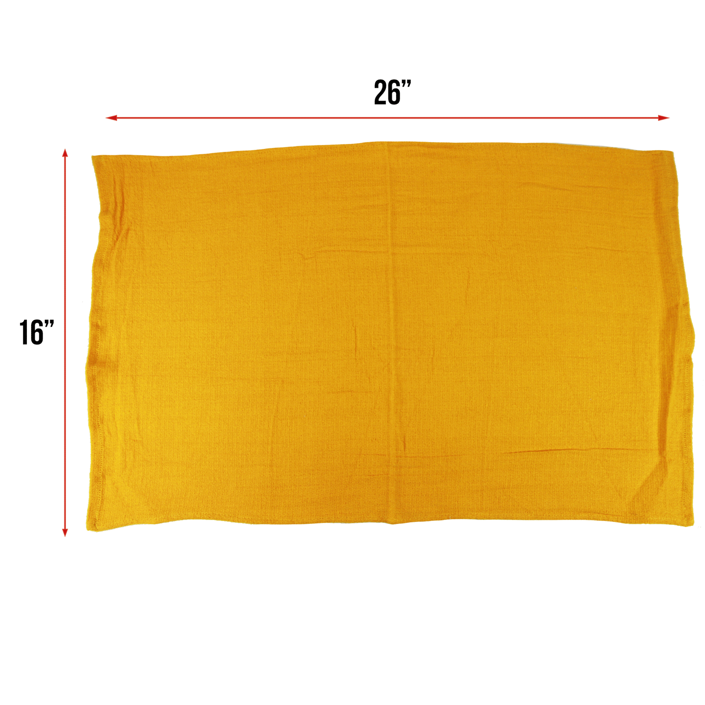 Hospeco® Huck Cotton Cleaning Towels 16x26 Yellow, 120/Case (HOSABSBNT-YELW-CS)