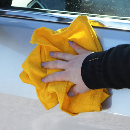 Hospeco® Huck Cotton Cleaning Towels 16x26 Yellow, 120/Case (HOSABSBNT-YELW-CS)