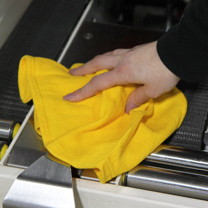 Hospeco® Huck Cotton Cleaning Towels 16x26 Yellow, 120/Case (HOSABSBNT-YELW-CS)