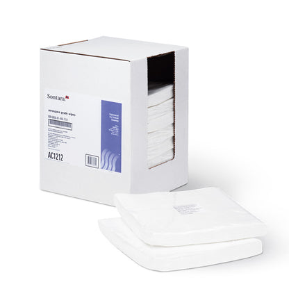 Sontara® Aerospace Grade Wipers, White, 12x12, Creped, Flat, Case of 1000 (HOSAC1212)
