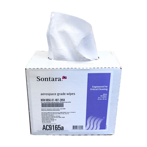 Sontara® Aerospace Grade Wipers, White, 9x16.5, Creped, Interfold, Case of 800 (HOSAC9165)