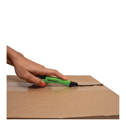 Westcott Safety Ceramic Blade Box Cutter, 0.5" Blade, 5.7" Plastic Handle, Green (ACM17969)