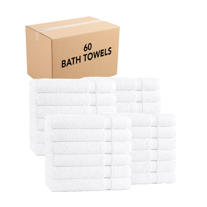 Hospeco® Admiral Hospitality Bath Towel 24x48 White, Case of 60 (HOSADMIRAL-BATH-8)