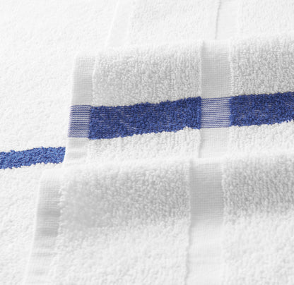 Hospeco® Admiral Hospitality Bath Towel 24x48 Blue Stripe, Case of 60 (HOSADMIRAL-B-8BCS)