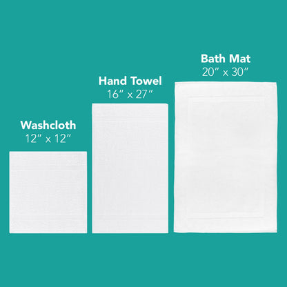 Hospeco® Admiral Hospitality Bath Mat 20x30 White, Case of 60 (HOSADMIRAL-MAT)