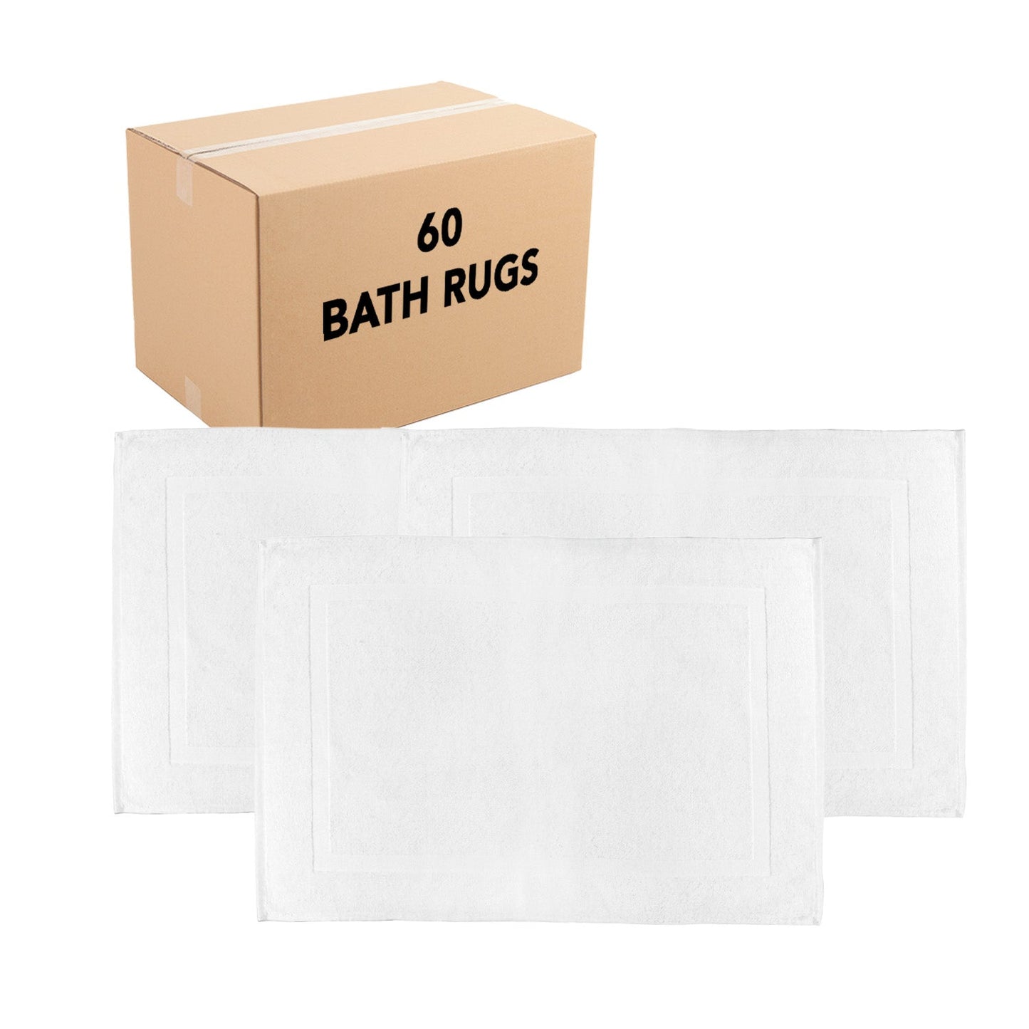 Hospeco® Admiral Hospitality Bath Mat 20x30 White, Case of 60 (HOSADMIRAL-MAT)