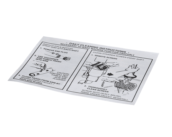 American Dish Service 089-9204 Decal, Cleaning Instruction ( (ADS089-9204)