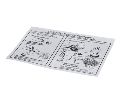 American Dish Service 089-9204 Decal, Cleaning Instruction ( (ADS089-9204)
