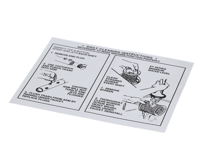 American Dish Service 089-9205 Decal, Cleaning Instruction ( (ADS089-9205)