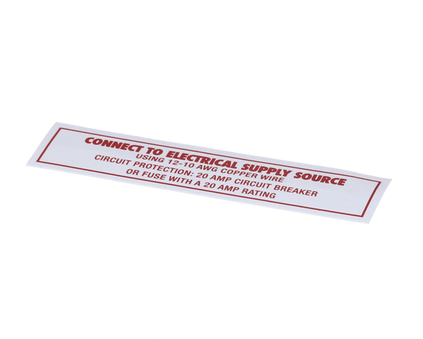 American Dish Service 089-9209 Decal, Connect To Power Sourc (ADS089-9209)