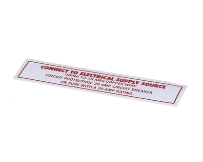 American Dish Service 089-9209 Decal, Connect To Power Sourc (ADS089-9209)