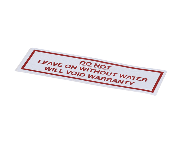 American Dish Service 089-9218 Decal, Do Not Leave Without W (ADS089-9218)