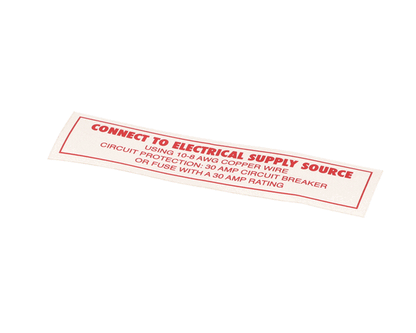 American Dish Service 089-9228 Decal, Connect To Power Source, 5Ag-Es 3 (ADS089-9228)